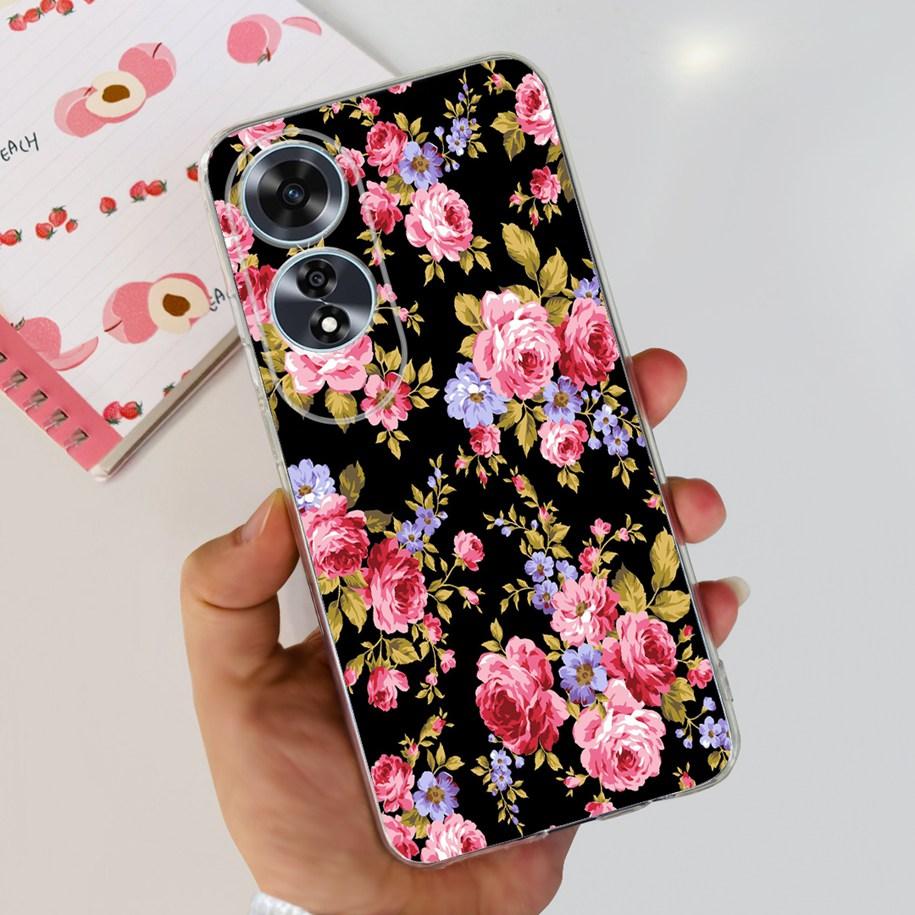For OPPO A60 4G Case CPH2631 Cute Cat Cartoon Transparent TPU Silicone Soft Slim Cover For OPPO A60 A 60 OPPOA60 2024 Bumper New