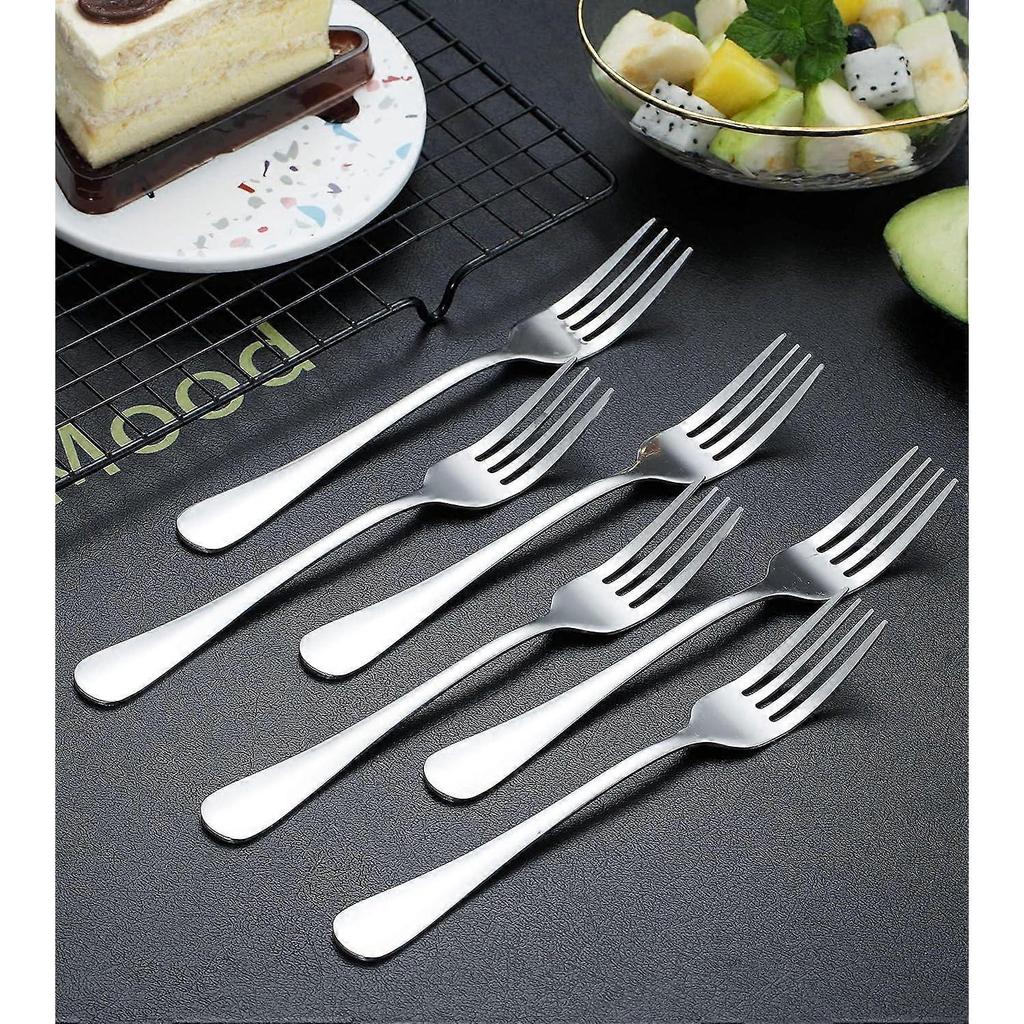 Abendgabeln 6 Stück, Edelstahl 20cm Gabeln Besteck, Tafelgabeln Set von 6