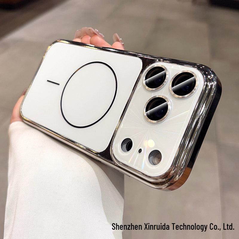 iPhone 17 Pro Max Electroplated Frosted Magnetic Lens Protective Case