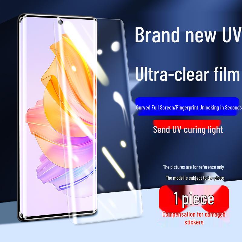 Honor 80/80 Pro Tempered Glass Screen Protector, Full Coverage, UV Glue, Anti-Fall Protection