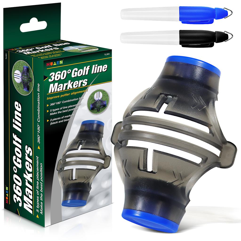 360 ° Golf Ball Line Marker Drawing Tool Precision Golf Marking Stencil Professional Balanced Ball Line Marks Tool For Golfers