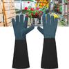 Heat Resistant Gardening Gloves Leather Durable Protective Long Cuffs For Outdoor Work And Home Maintenance
