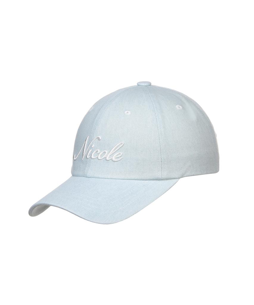 Nigaennikol Nicole Lettering Ball Cap_Denim Sky Blue