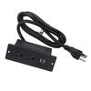 Conference Recessed Power Strip Table Furniture Outlet 2 AC Sockets 2 USB Ports 1.5m Cord