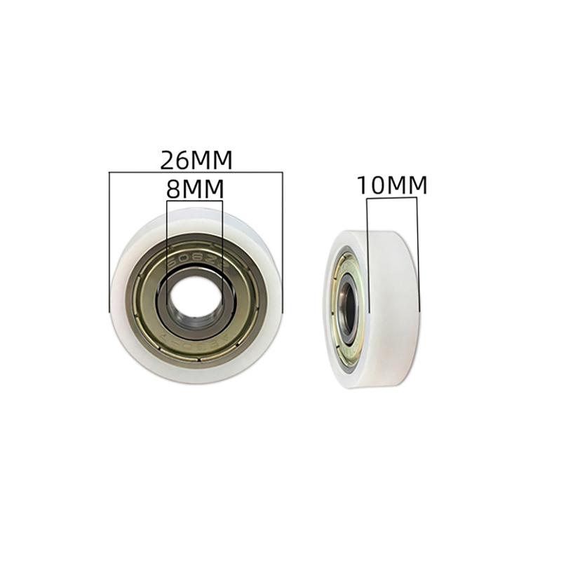 5Pcs Nylon Bearing Roller Wheel Silent Pulley Roller With Metal Ball Bearing For Sliding Door Cabinet Furniture Hardware