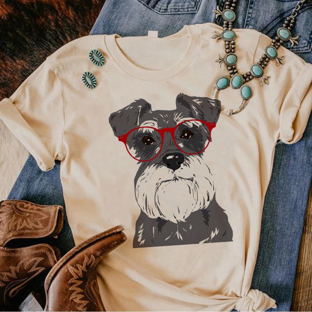 Schnauzer Tee Wounisex Anime Tshirts Female Streetwear Unisexga Funny Clothes
