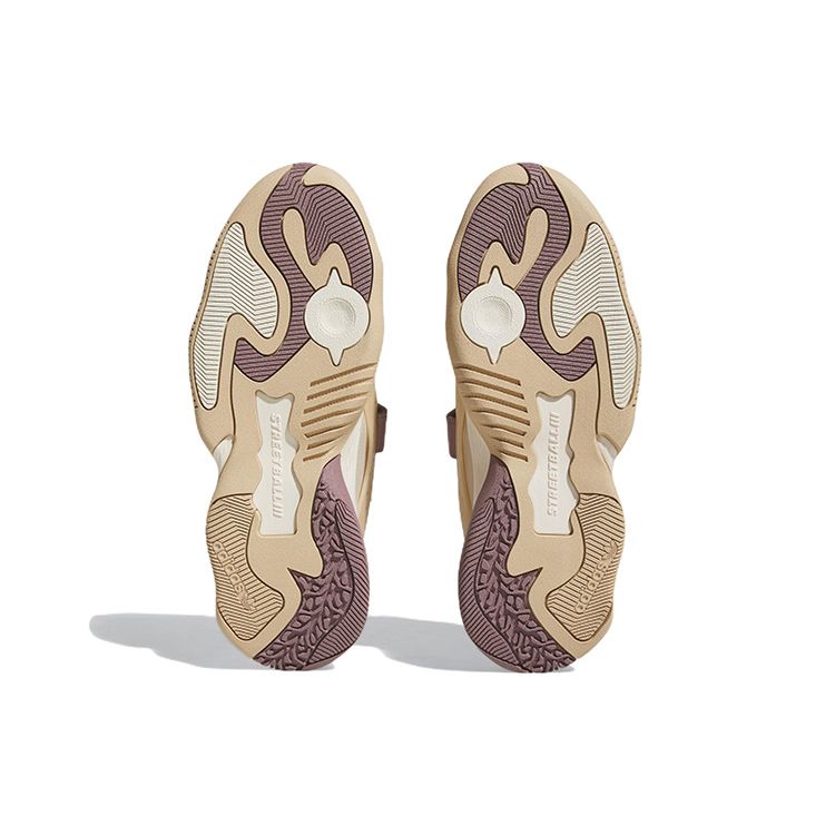 Adidas Streetball 3 Magic Beige Purple Unisex Sneakers Brown Wonder-White FZ5815