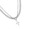 Stylish Zinc Alloy Necklace With Star Pendant Adjustable Chain Lightweight Neckchain Unisex Jewelry Gift