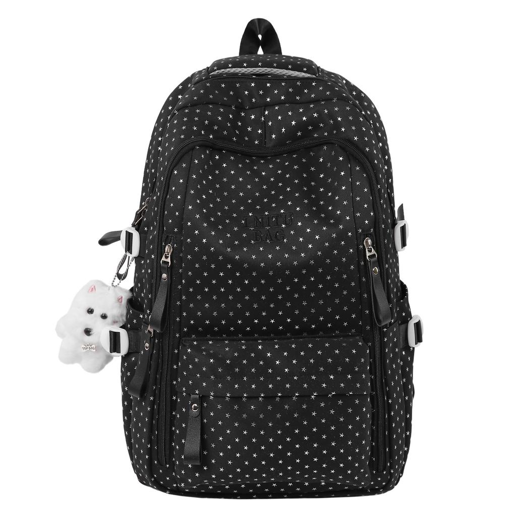 Schoolbag Fresh Schoolbag Versatile College Student Junior High School Girl Polka Dot Simple Large Capacity Cute Backpack New Backpack
