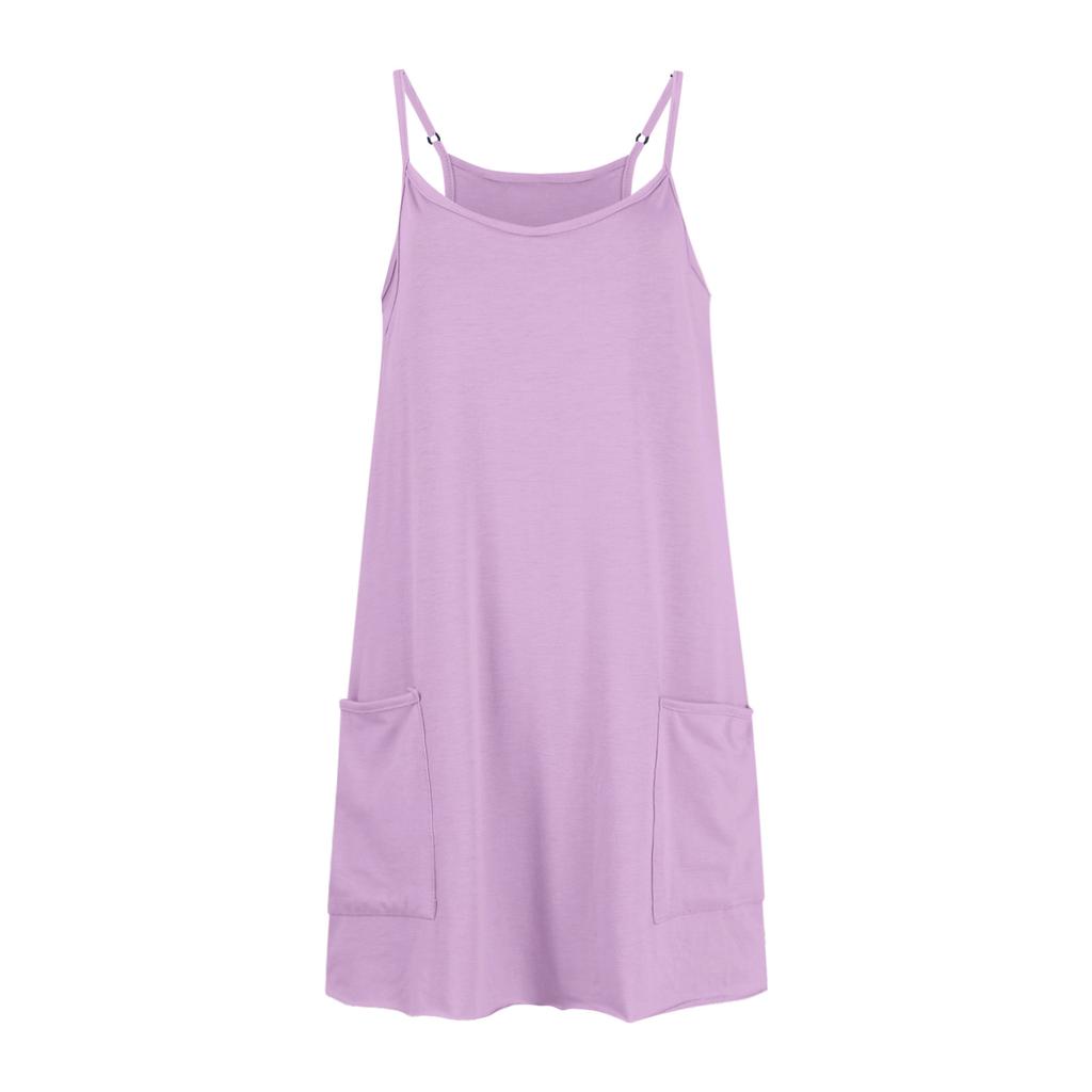 Damen Tenniskleid, Workout-Kleid mit Shorts, ärmellos, Spaghettiträger, Golf-Sportkleider