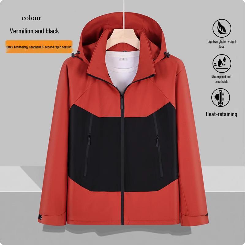 Autumn/Winter Windproof Waterproof Warm Jacket for Mountaineering, Fishing, Cycling, and Workwear with Custom Embroidery and Logo Options