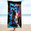 1PC Custom Name "Dynamic Hockey Player Artwork" Beach Towel Highly Absorbent And Sand-Resistant Towel for Swimming, Pool, Yoga, And Travel Lightweight