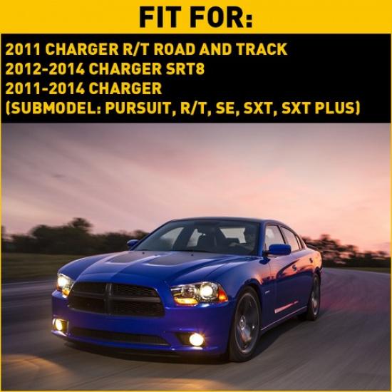 For 11 12-14 Dodge Charger Bumper Bracket Side Steel Front Left & Right 2PCS Set