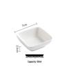 Pure White Square Ceramic Dipping Dish - Small Sauce Dish for BBQ, Hot Pot, Sauces, Flavoring & Seasoning