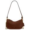 Waverly 24 Brass Metal Hardware Split Cow Leather Crossbody Shoulder Bag Medium Women's Warm Brown