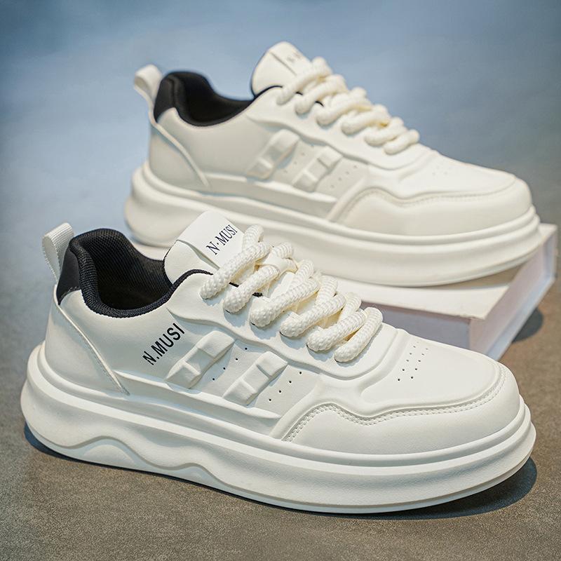 Casual Sneakers  New Model Men'S Trendy Versatile Thick Soled Breathable White Sports Shoes Casual Board Shoes Running Shoes
