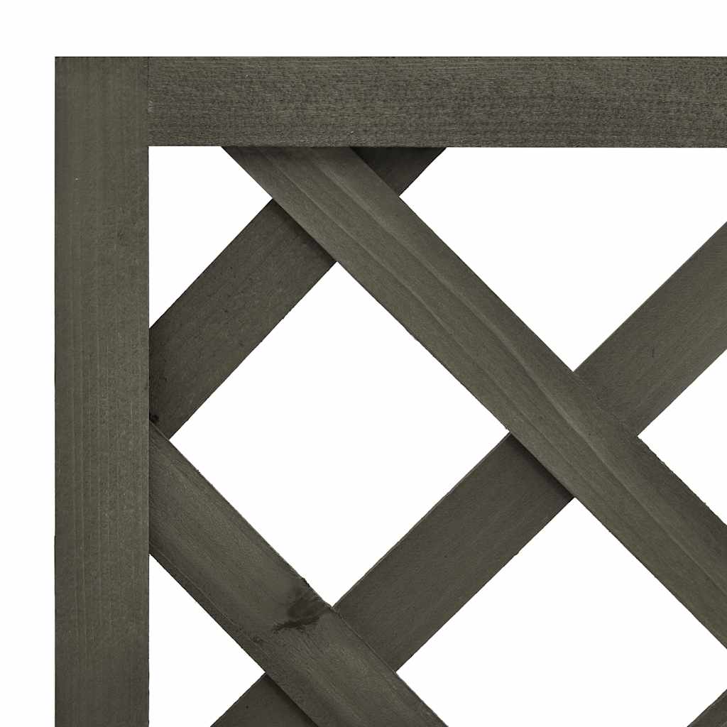 Garden Trellis with Flower Box Grey 50 x 25 x 90 cm Spruce Wood