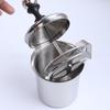Japanese 800ml Stainless Steel Manual Milk Frother with Double Filter for Cappuccino