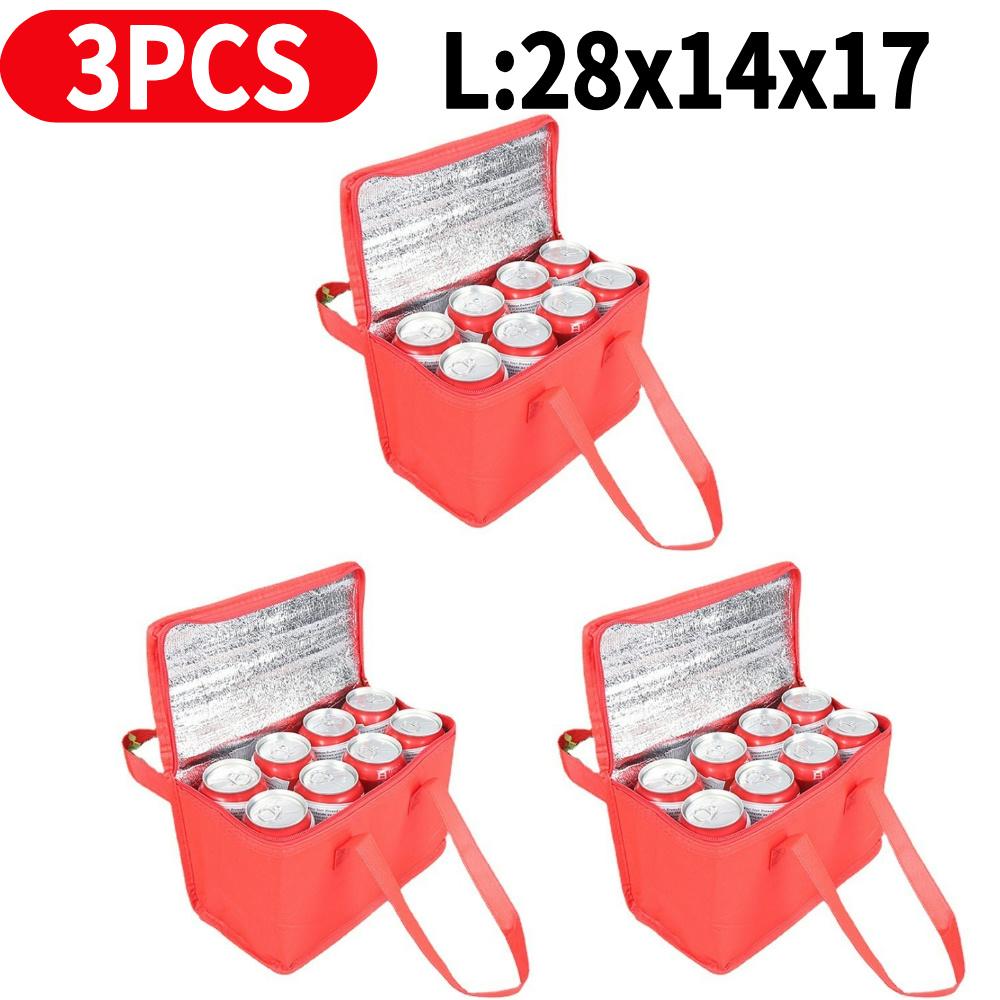 Picnic Bag Large Capacity Storage Bag Food Thermal Bag Insulation Picnic Ice Pack Drink Carrier Insulated Bag for Beach Picnic