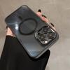 Magnetic Phone Case for iPhone 15 14 Pro Max Plus 13 12 11 Metal Camera Frame Cases Mil-Drop Protection Cases Ultra Slim Cover