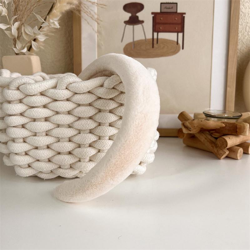 Korea Winter Warme Wollige Schwamm Haarband Gepolstert Mode Haaraccessoires für Frauen Mädchen Einfarbiges Stirnband Haarreif Kopfschmuck