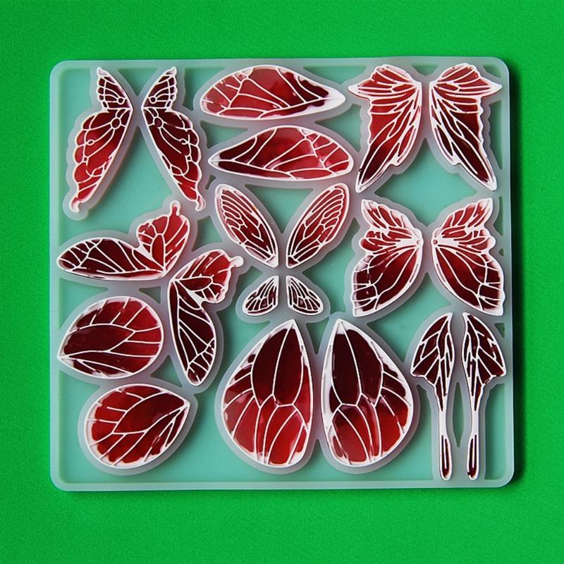 Butterfly Wing Shapes Crafting Mold Artistic Silicone Butterfly Wing Crafting Mold for Enthusiasts and Students