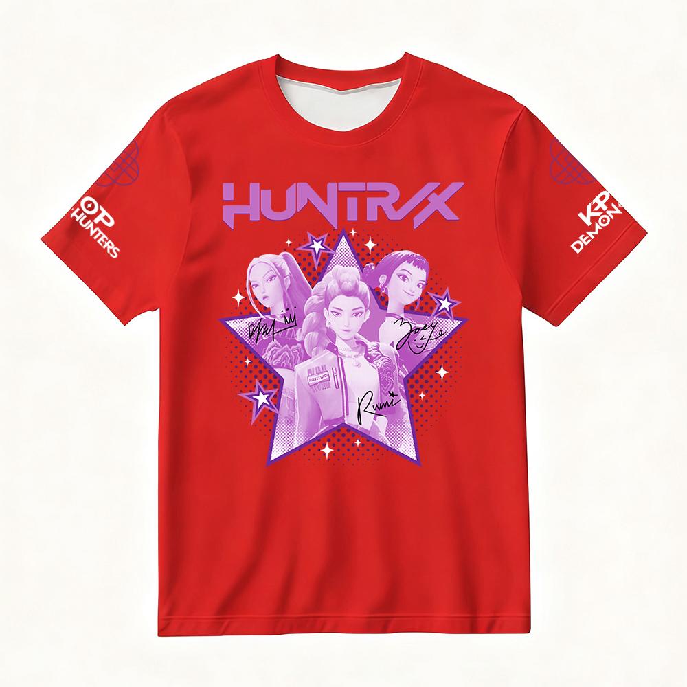 Women's T-shirts Women's KPop Demon Hunters 3D Cute Printed Fashion Casual Daily T-shirts