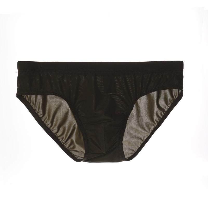 Men's Ice Silk Transparent Low-Waist Sexy Briefs - Breathable, Trendy, Summer Underwear