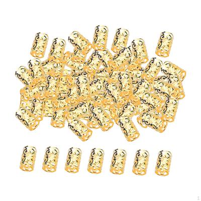 100 Pieces Dreadlocks Bead Rings Hair Accessories, Fashion Decorative Opening Dreadlocks, Metal
