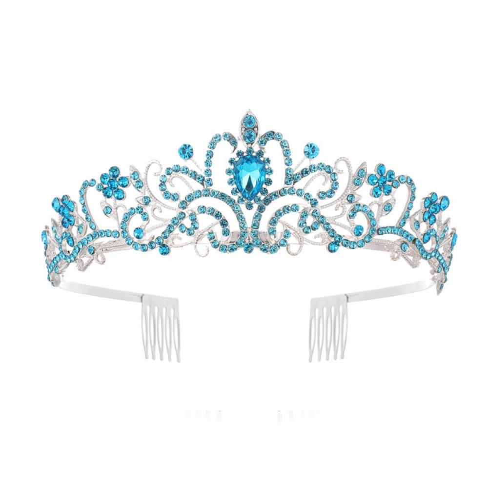 Bling Crystal Tiara with Comb Bridal Headpiece Goods Decoration Rhinestone Crown  Wedding