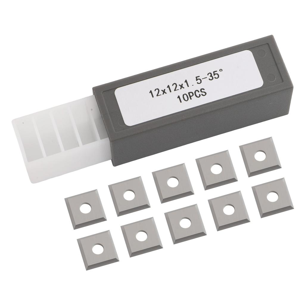 Indexable Carbide Inserts for Woodworking Set of 10 Square Blades with Multiple Cutting Edges for Enhanced Performance