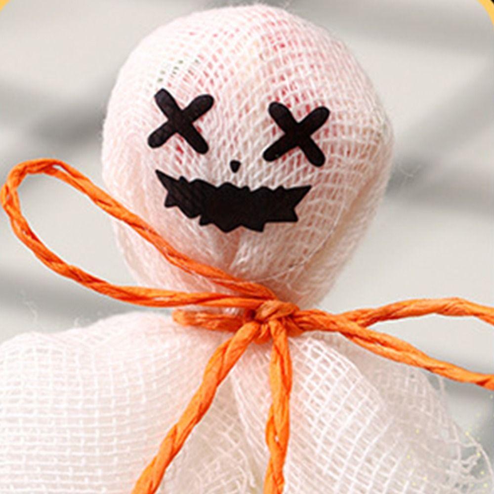 12Pcs DIY Ghost Candy Decoration Creative Lollipop Packing Material Pack  Halloween Party