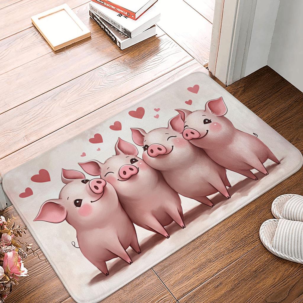 Psychedelic 3D Snow Wolf Animal Floor Door Bath Kitchen Mats Anti-Slip Indoor Wolf Lover Doormat Toilet Entrance Carpet Rug