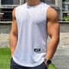 Men's Trendy Sleeveless Mesh Pullover: Quick-Dry Round Neck Fitness Top