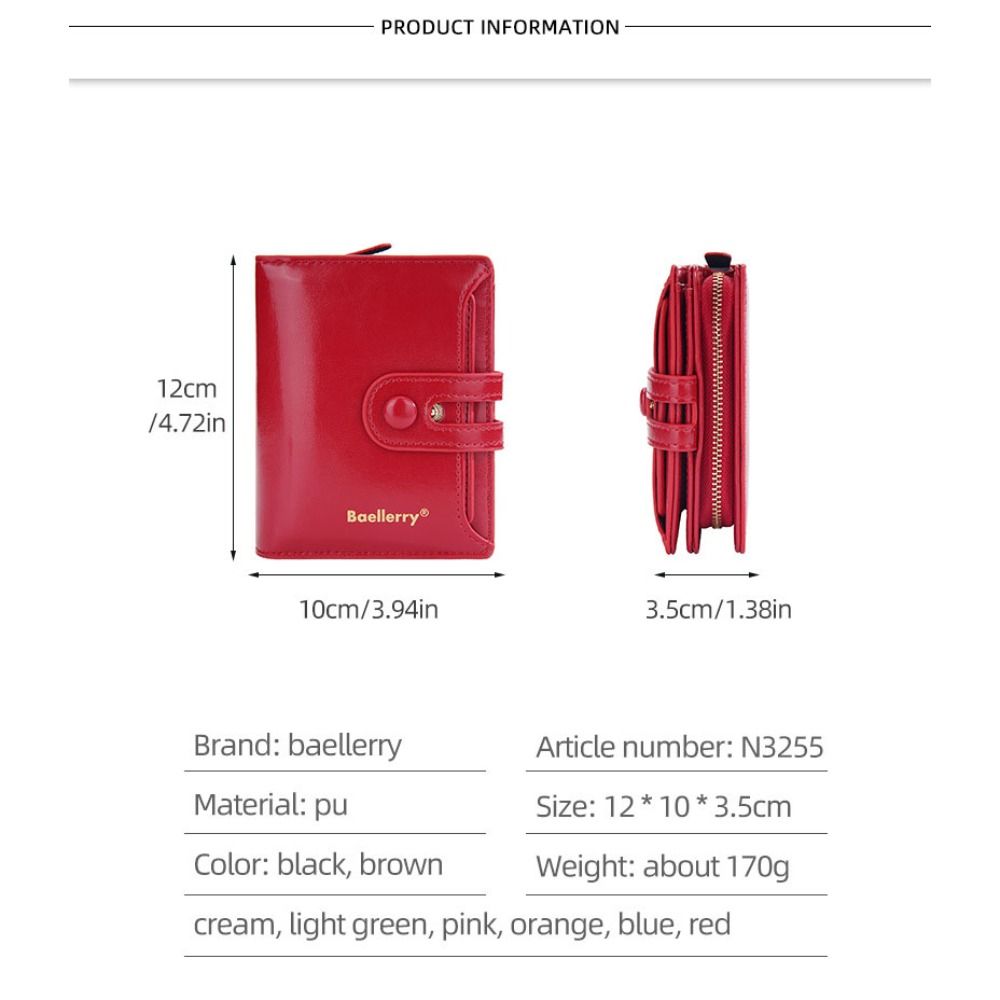 Patent Leather Short  Wallets Korean Style Change Bag Temperament Women Clutch Bag  Outdoor