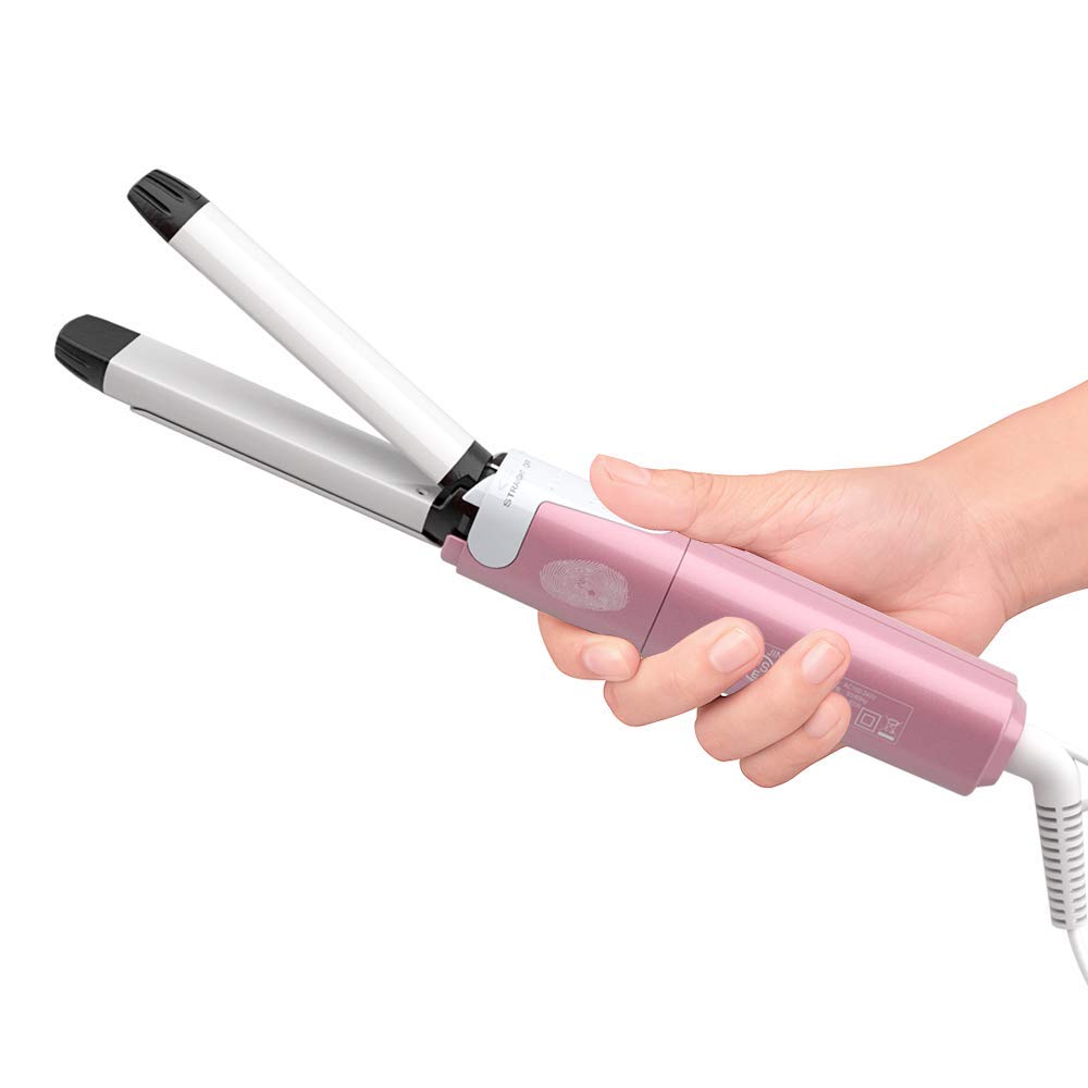 Straightener Hair Iron with 25mm 6 Temperature Settings International Includes Convenient for Home or Portable Use 2-Way & Curler, Dual-Use Tip,