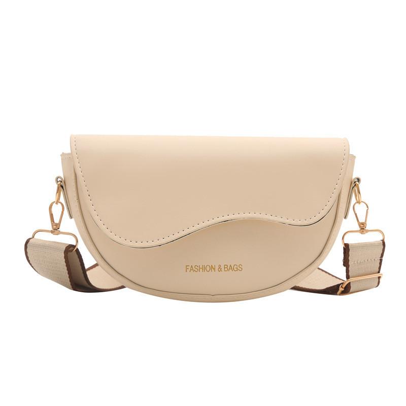 Стильная минималистичная седельная сумка женская зимняя новая популярная на плечо кроссбоди белый