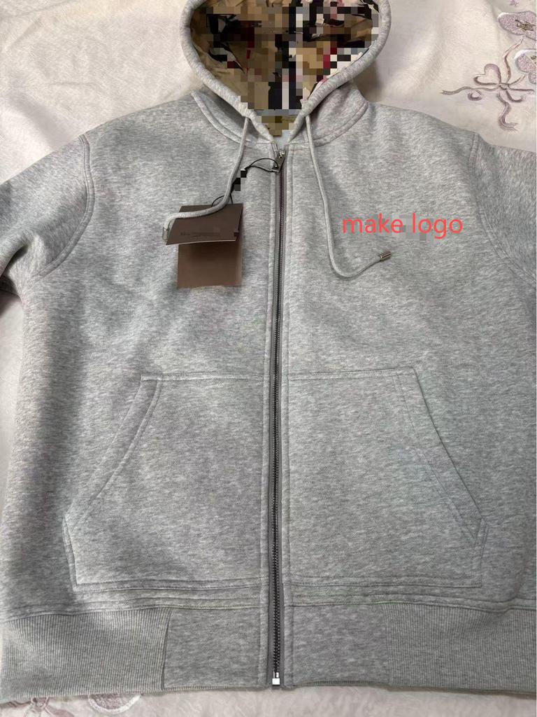 High-Quality British Style Hooded Men's Sweatshirt with Embroidered Logo - European Sizes, Autumn/Winter Jacket