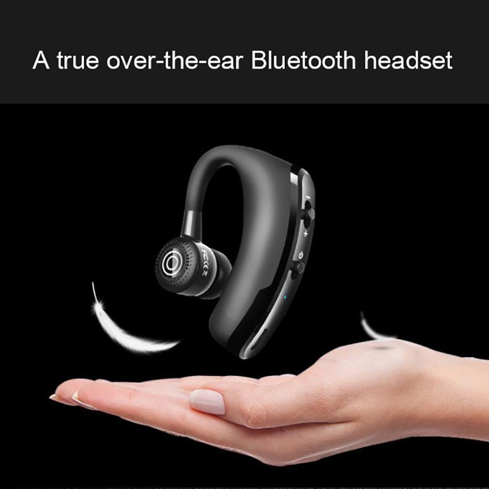 V9 Freisprech-Drahtlose Bluetooth-Ohrhörer Geräuschunterdrückung Business Ohrbügel-Headset mit Mikrofon zum Fahren Sport