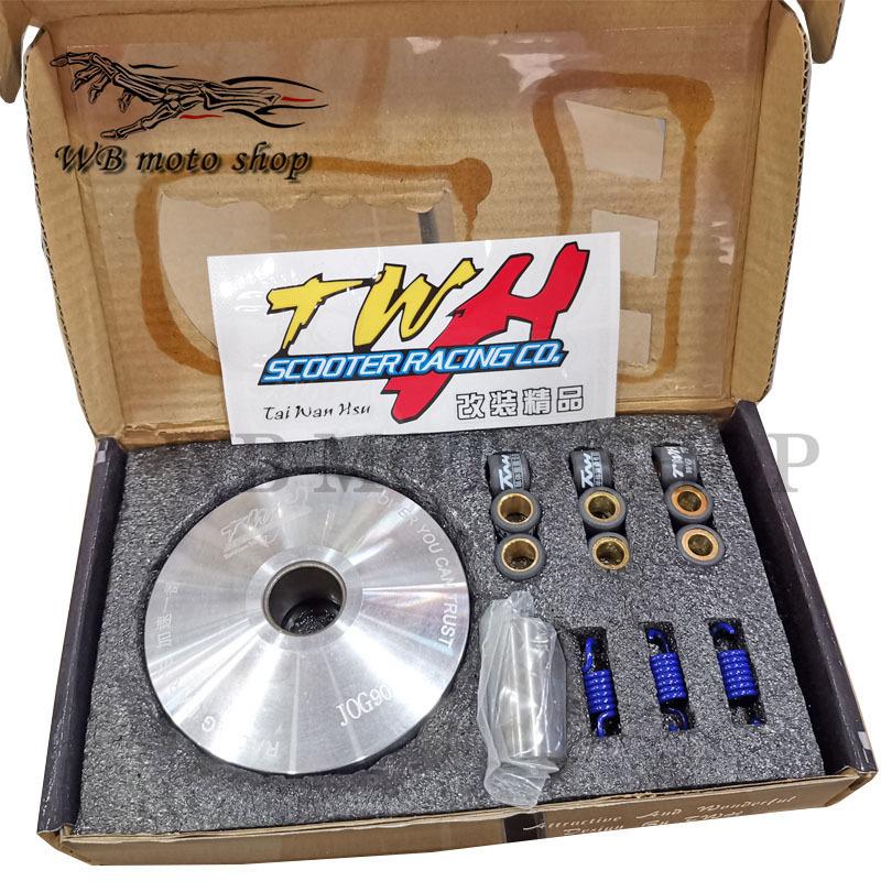 TWH High Performance Variator Kit with Roller Weight Drive Pulley for Yamaha Jog 50 ZR 1PE40QMB 2 Stroke JOG 90 4DM Vento ZIP