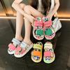 Fashion New Platform Slippers Summer Luxury Increase Flat Shoes Woman Fashion Graffiti Beach Sandals Metal Buckle Slippers Slides Women