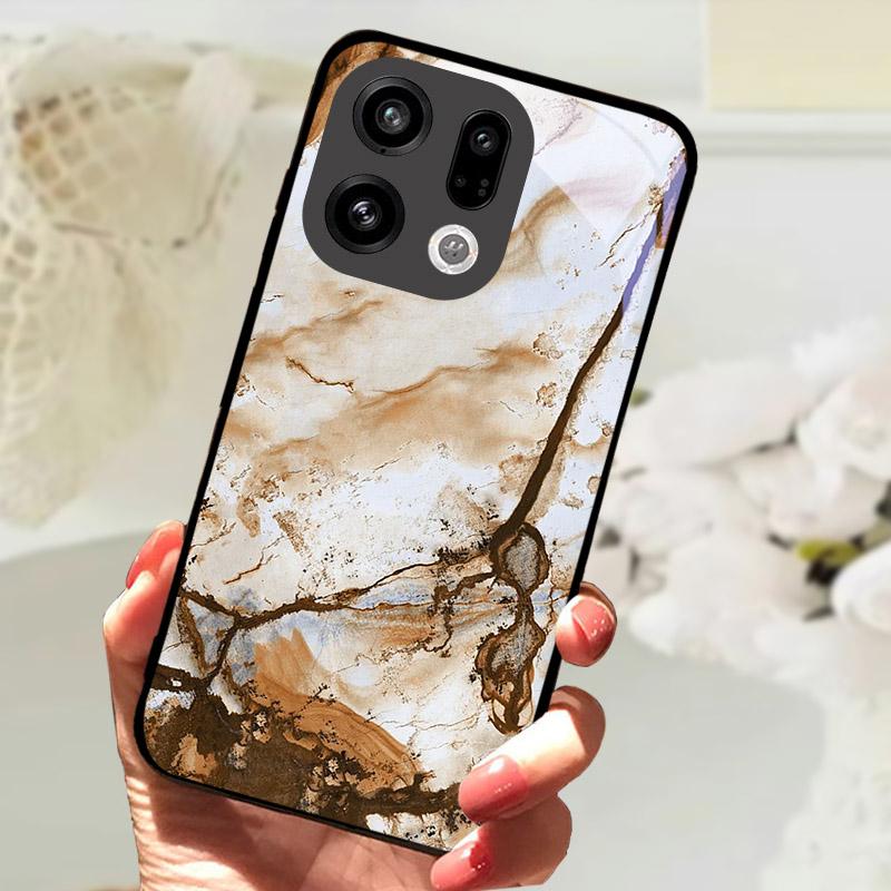 Für OPPO Find X9 Pro Hülle FindX9 PLJ110 Gehärtetes Glas Schutzrückseite Für OPPO Find X 9 X9Pro Handyhülle Stoßfänger Fundas
