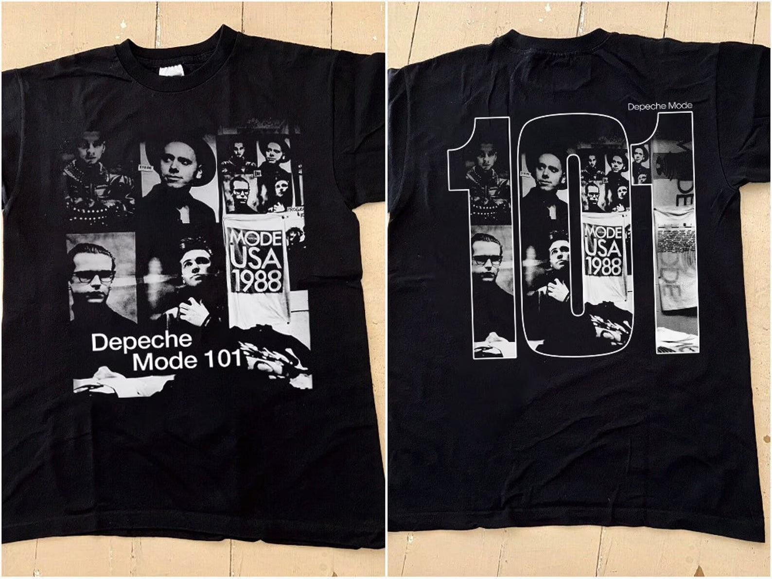 Винтажная футболка Depeche Mode 101 1988 года XL