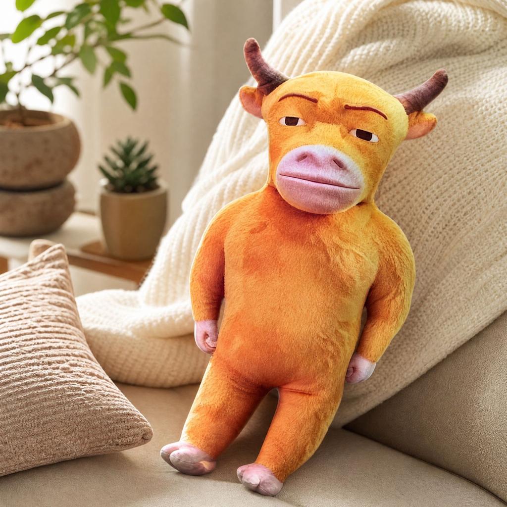 Cute Cow Plush Toy Stuffed Animal, Soft Plushie for Kids Children Toddlers, Great Birthday Present