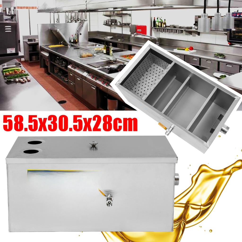 5000 ml Stor Fettavskiljare Rostfritt Stål Avskiljare Förtjockad för Restaurangkök Avloppsvatten