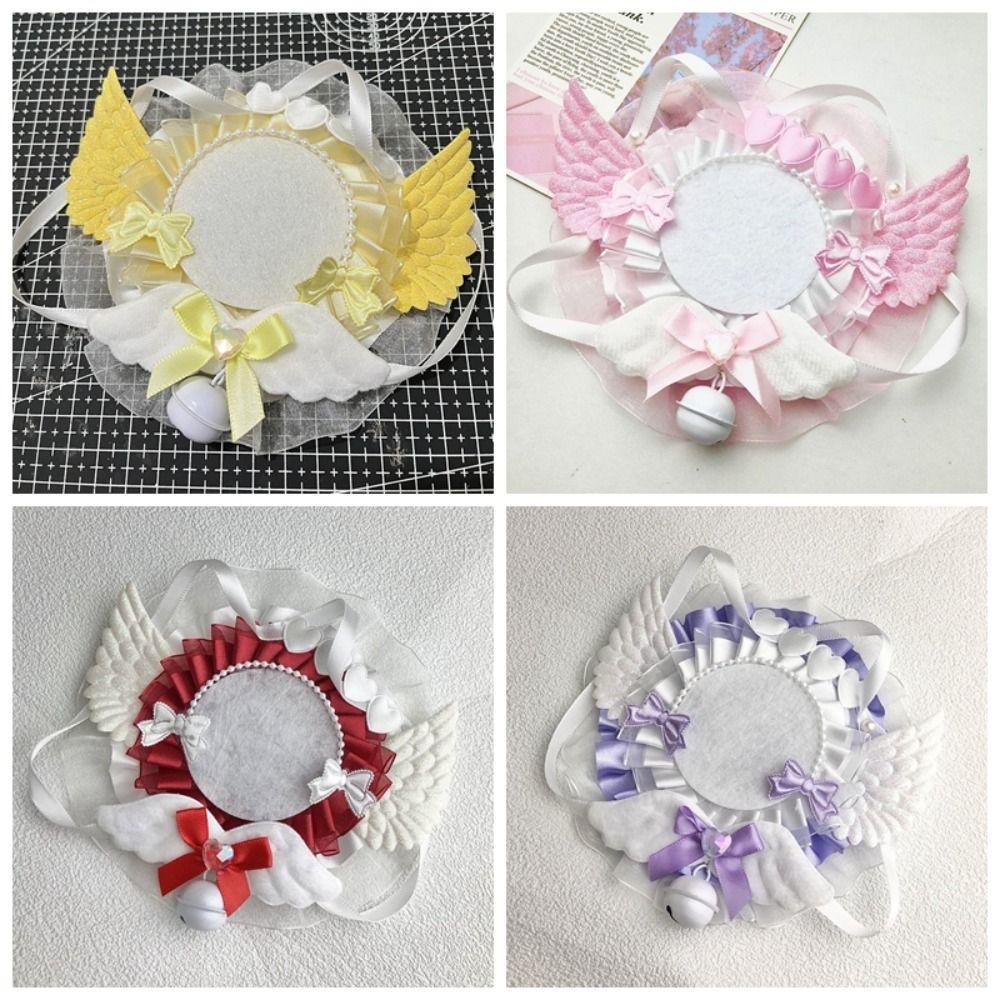 Handmade Badge Displaying Case Lace Wings Bow Badge Organizer Versatile DIY Pain Bag Filler  Girls