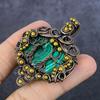 Natural Malachite Handmade Copper Wirewrap Tree Of Life Gift Pendant 2.36" G3J39