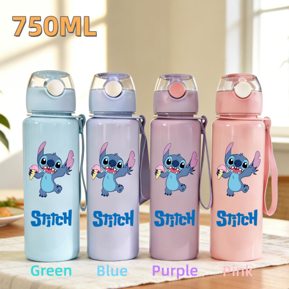 Cute And Charming Stitch Water Bottle 800ml Children 304 stainless steel thermos cup Girls Boys Sports Mug School Office Attachment Present