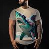 3D Digital Printing T-Shirt Teen Men's Short Sleeve Top Versatile Breathable