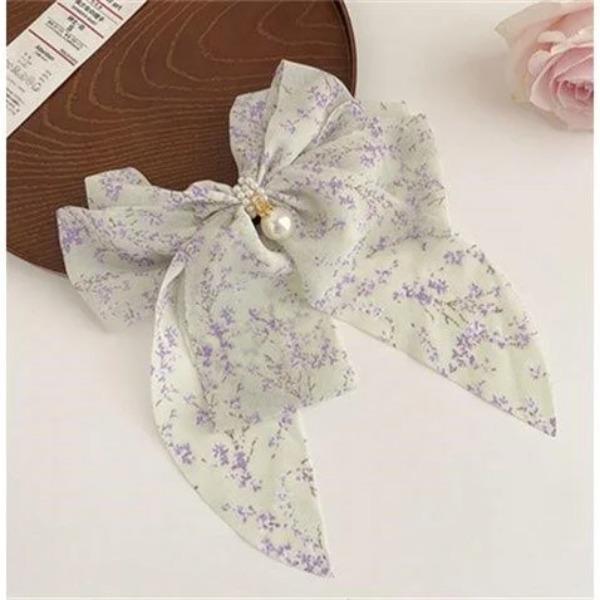 New Red Bowknot Hairpin Fashion Women Hair Clip Fabric Korean Style Long Ribbon Butterfly Hairpin Hair Accessories
